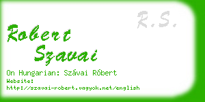 robert szavai business card