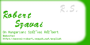 robert szavai business card